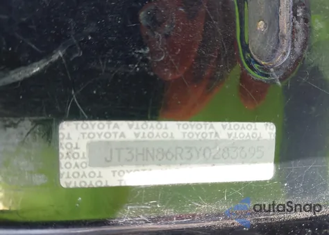 2000 Toyota 4Runner Sr5 V6 z USA, uszkodzony, nr VIN JT3HN86R3Y0283695